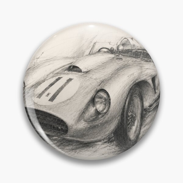 Item preview, 1957 Ferrari 250 Testa Rossa - Charcoal Sketch Art Print designed and sold by Velocity Vignettes.