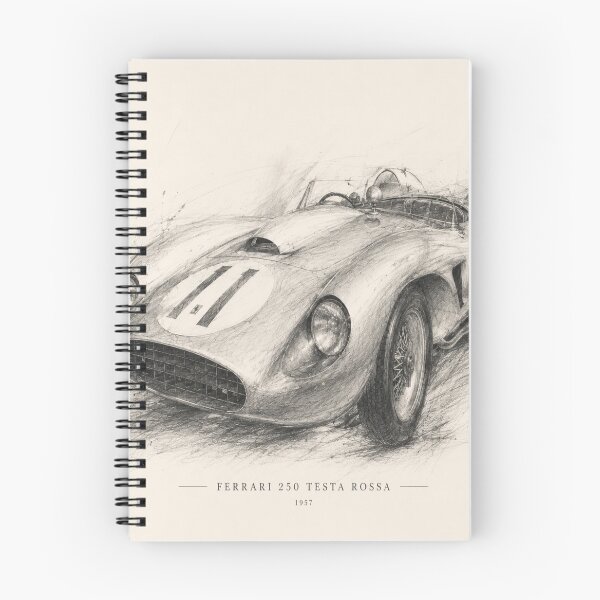 Item preview, 1957 Ferrari 250 Testa Rossa - Charcoal Sketch Art Print designed and sold by Velocity Vignettes.