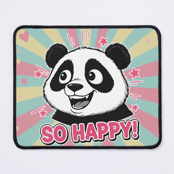 Item preview, So Happy! Cute Panda Bear Cartoon designed and sold by Taridesign.