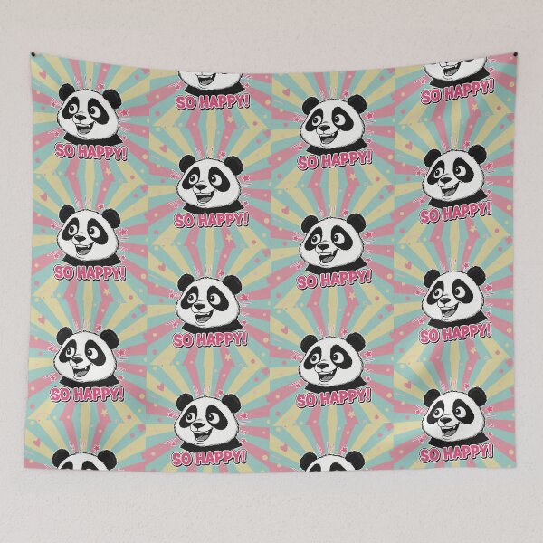 Item preview, So Happy! Cute Panda Bear Cartoon designed and sold by Taridesign.