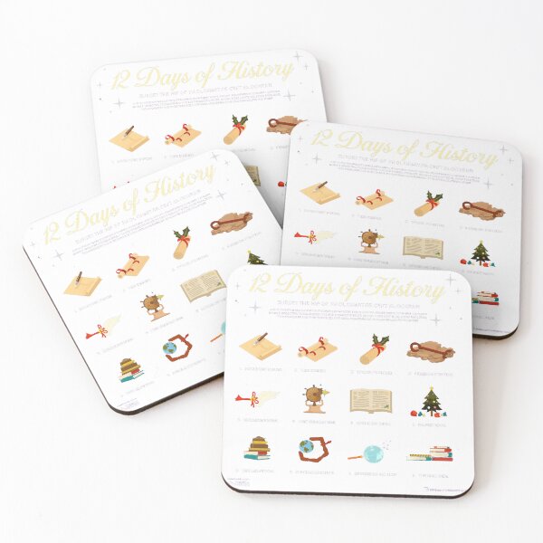 Item preview, 12 Days of History Teacher Holiday Gifts designed and sold by icm4639.