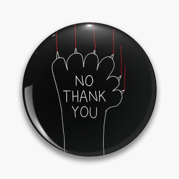 Item preview, Poly Cat Says No Thank You White Line designed and sold by NicDoesFunArt.