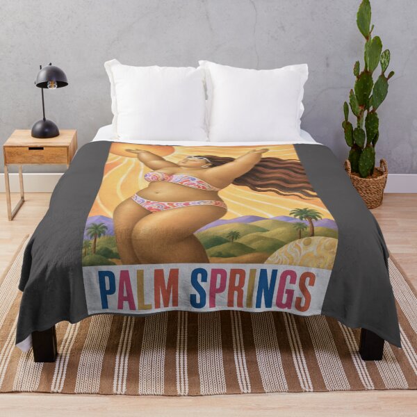 Item preview, Palm Springs Sun Goddess – Retro Desert Vacation Art designed and sold by retrographics.