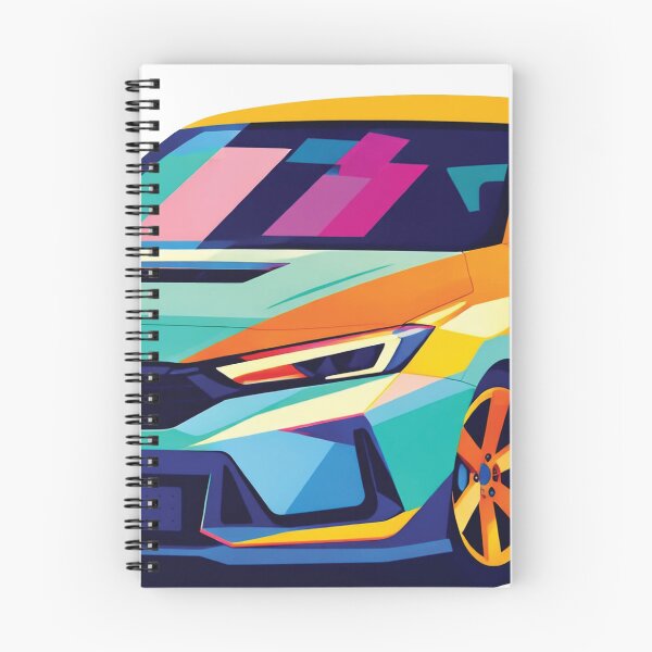 Item preview, Civic Type R Block Art – Pop‑Color Hot Hatch designed and sold by Automotive Art by Greg.