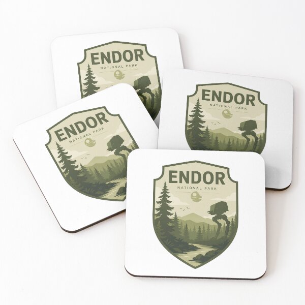 Item preview, Endor National Park: Home of the Ewoks Sticker designed and sold by FrontierCosmic.
