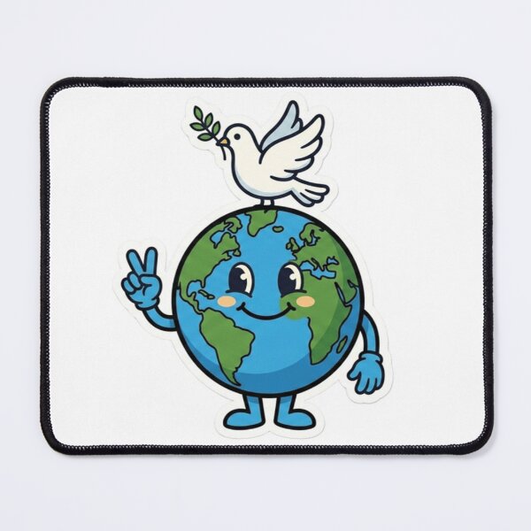 Item preview, Cute Planet Earth Peace Sign Dove designed and sold by Uniquely Worlds.