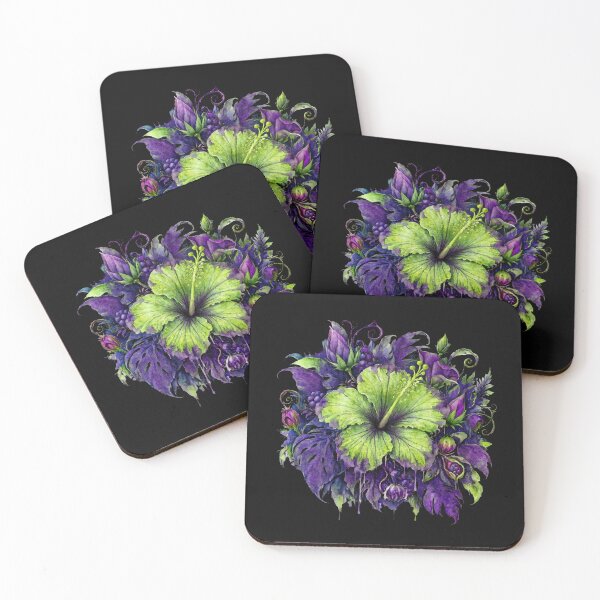 Item preview, Poisonous Botanical Hibiscus | Gothic Poison Garden Art | Dark Tropical Floral Illustration designed and sold by IamNolmo.