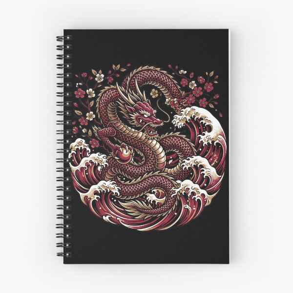 Item preview, Crimson Dragon Rising Through Waves designed and sold by Origamoart.