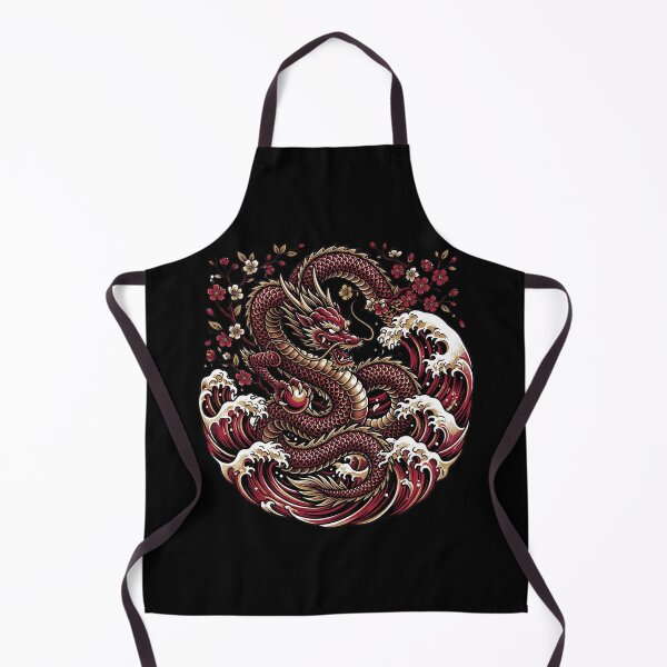 Item preview, Crimson Dragon Rising Through Waves designed and sold by Origamoart.