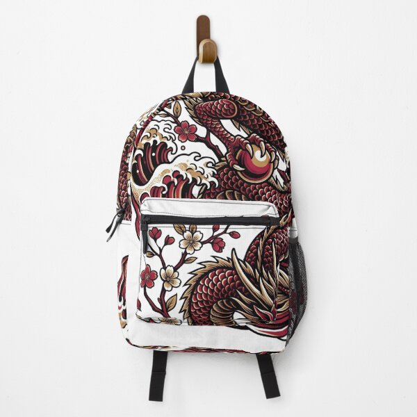 Item preview, Crimson Dragon Rising Through Waves designed and sold by Origamoart.