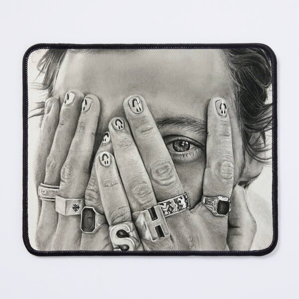 Item preview, Mysterious Pop Star Harry – Detailed Pencil Sketch designed and sold by nagelfarez.