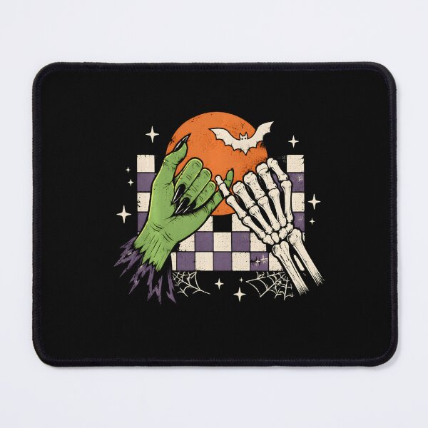 Item preview, Witch and Skeleton High Five Retro Halloween designed and sold by VioletNance.