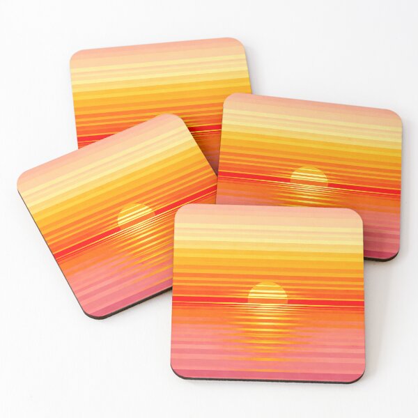 Item preview, Red and Coral Bright Modern Sunrise designed and sold by Ellie&CharChar&Evy.