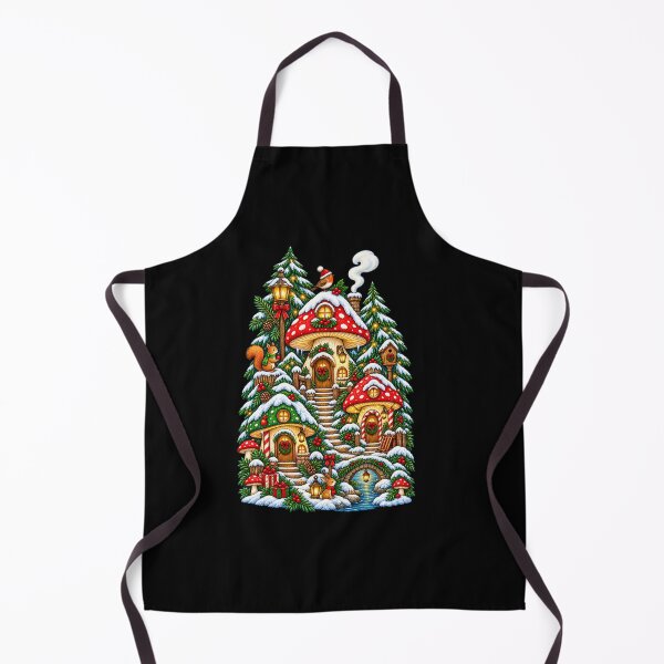 Item preview, Christmas Mushroom Village | Whimsical Snowy Woodland Fairy Houses designed and sold by MrDev.