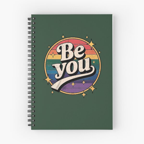 Item preview, Retro Be You Quote With Rainbow Pride Background And Stars 43 designed and sold by AvocadoShopp.