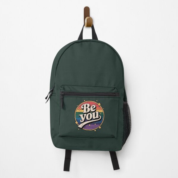 Item preview, Retro Be You Quote With Rainbow Pride Background And Stars 43 designed and sold by AvocadoShopp.