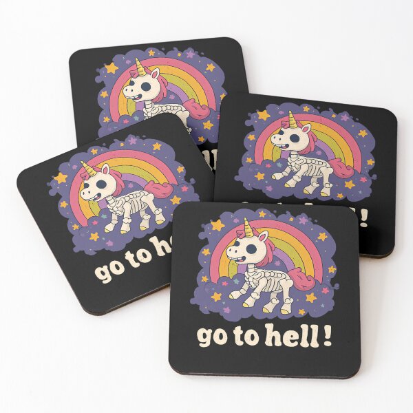 Item preview, Unicorn Skeleton Standing Under Rainbow designed and sold by AdolfoLemke.