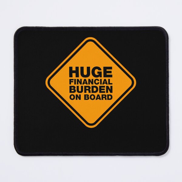 Item preview, Yellow Road Sign Financial Warning Text designed and sold by EinoBergnaum.