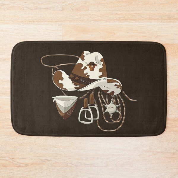 Item preview, Vintage Cowboy Hat Lasso Stirrups and Sheriff Badge designed and sold by Karin Taylor.