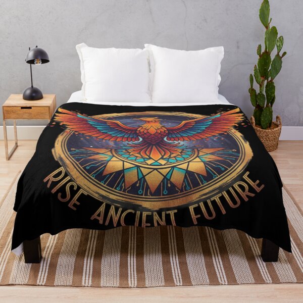 Item preview, Majestic Rising Phoenix Emblem Cyber Futuristic Art designed and sold by Uniquely Worlds.