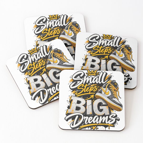 Item preview, Small Steps Big Dreams Retro Streetwear Sneaker Motivational Quote designed and sold by HimaPrototype.