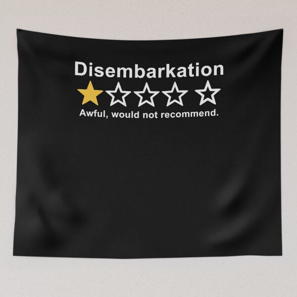 Item preview, Disembarkation Awful Would Not Recommend Funny designed and sold by charoen-design.
