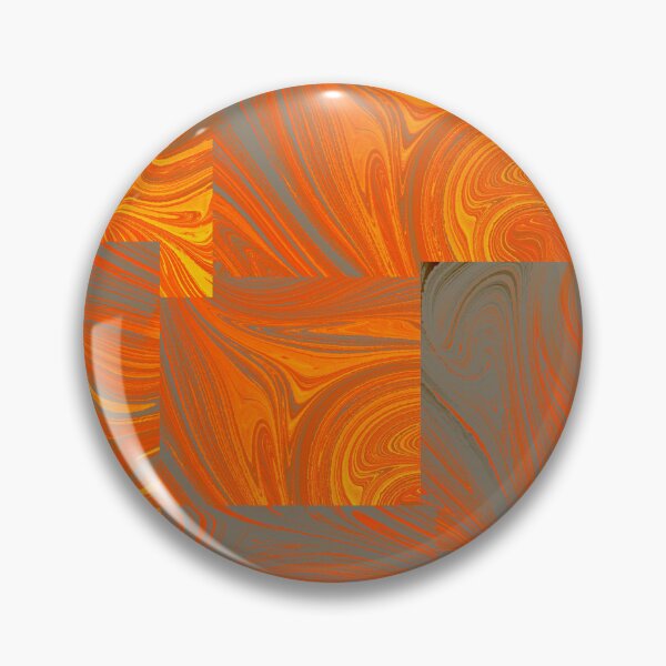 Item preview, Abstract Orange And Grey Marble Swirl Fluid Art Pattern designed and sold by NikBrin Prevail .