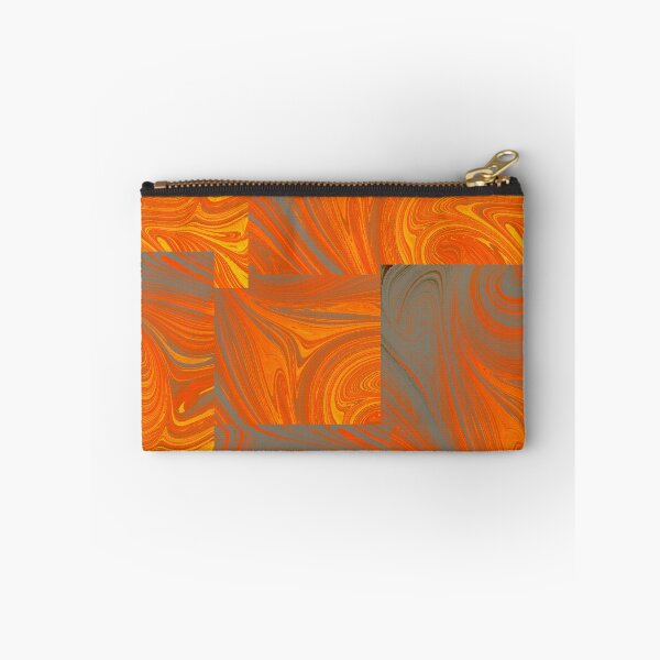 Item preview, Abstract Orange And Grey Marble Swirl Fluid Art Pattern designed and sold by NikBrin Prevail .