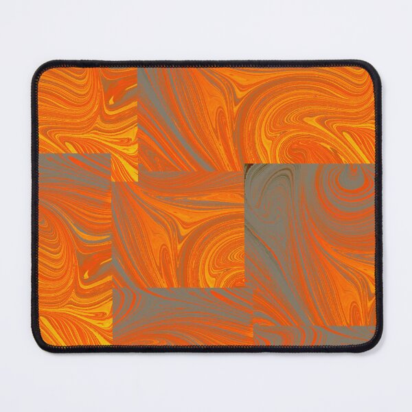 Item preview, Abstract Orange And Grey Marble Swirl Fluid Art Pattern designed and sold by NikBrin Prevail .