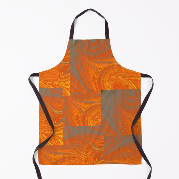 Item preview, Abstract Orange And Grey Marble Swirl Fluid Art Pattern designed and sold by NikBrin Prevail .