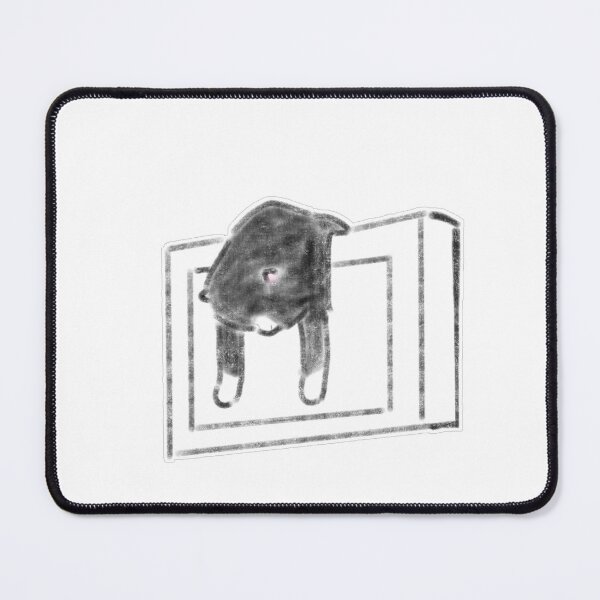 Item preview, Black Rabbit Hanging Upside Down Frame Art designed and sold by raun.draw.