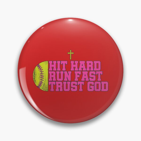 Item preview, Christian Softball, Hit Hard Run Fast Trust God, Softball designed and sold by melodycook.