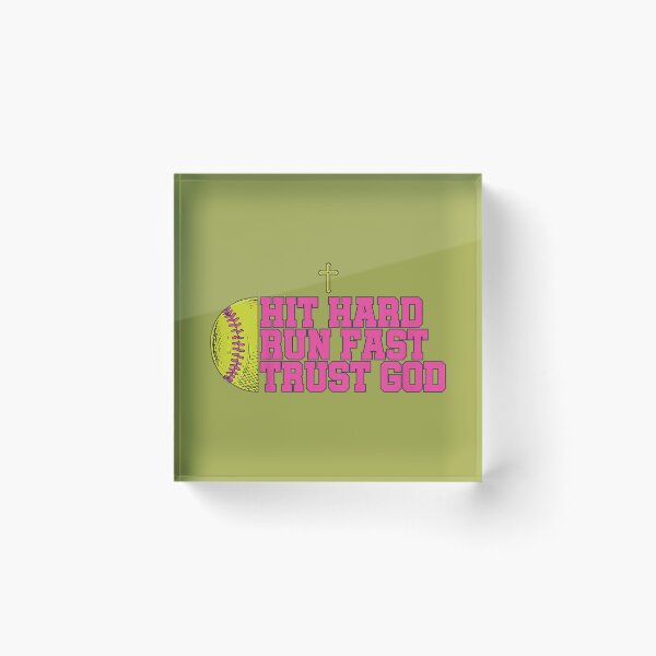 Item preview, Christian Softball, Hit Hard Run Fast Trust God, Softball designed and sold by melodycook.