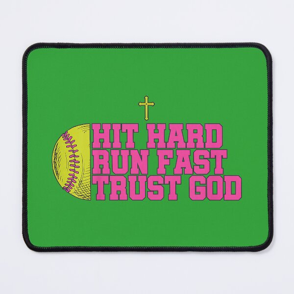 Item preview, Christian Softball, Hit Hard Run Fast Trust God, Softball designed and sold by melodycook.