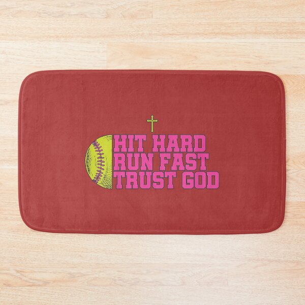 Item preview, Christian Softball, Hit Hard Run Fast Trust God, Softball designed and sold by melodycook.