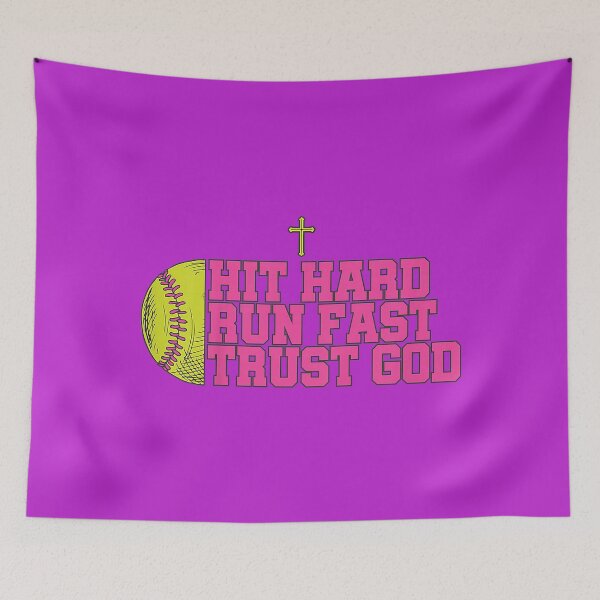 Item preview, Christian Softball, Hit Hard Run Fast Trust God, Softball designed and sold by melodycook.