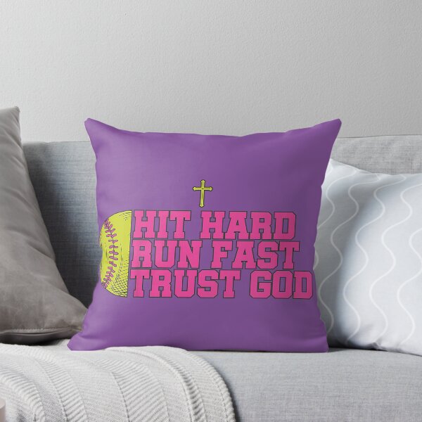 Item preview, Christian Softball, Hit Hard Run Fast Trust God, Softball designed and sold by melodycook.