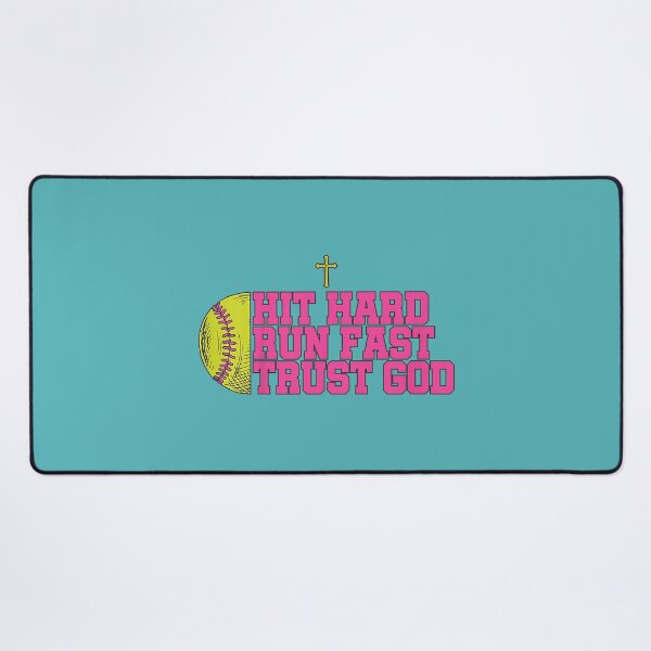 Item preview, Christian Softball, Hit Hard Run Fast Trust God, Softball designed and sold by melodycook.