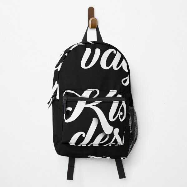 Item preview, White Cursive Calligraphy Lettering Centered On Pitch Black Canvas designed and sold by AdolfoLemke.