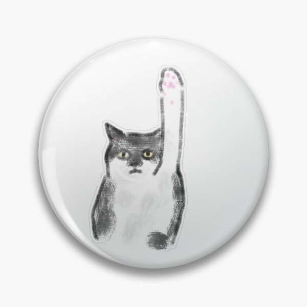 Item preview, Tuxedo Cat Raising Leg Pink Paw Pencil Art designed and sold by raun.draw.