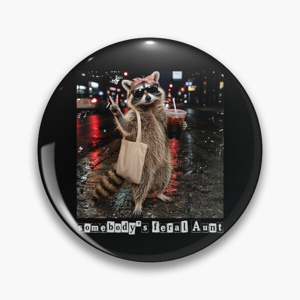 Item preview, Somebody's Feral Aunt Funny Raccoon designed and sold by charoen-design.