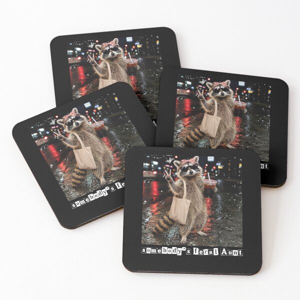 Item preview, Somebody's Feral Aunt Funny Raccoon designed and sold by charoen-design.