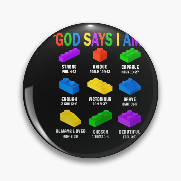 Item preview, God Says I Am Building Brick Builder Block Boys Christian designed and sold by FrankIsabel.
