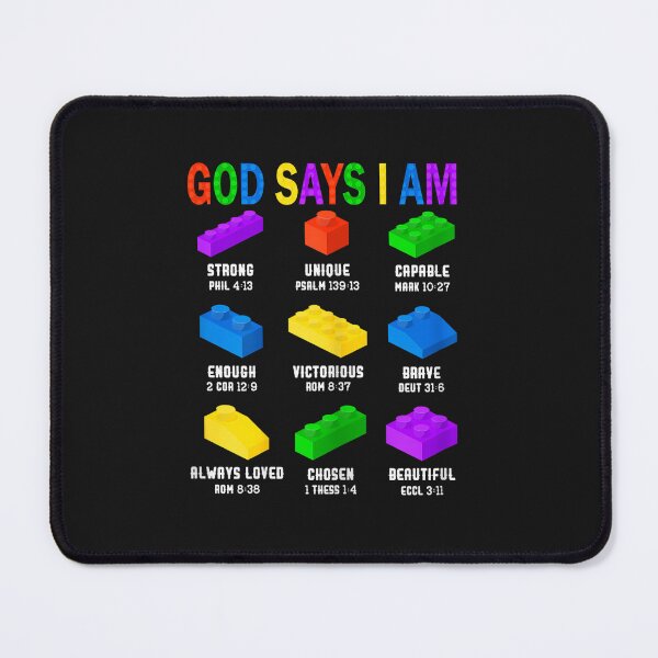 Item preview, God Says I Am Building Brick Builder Block Boys Christian designed and sold by FrankIsabel.