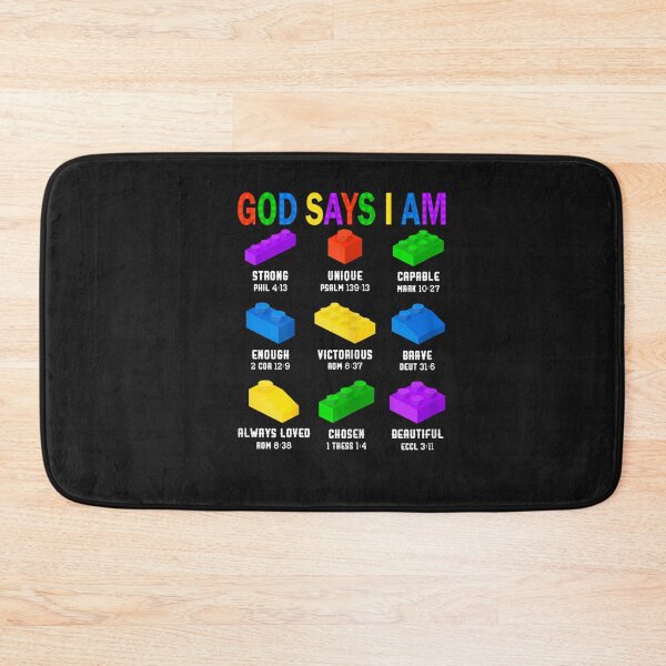Item preview, God Says I Am Building Brick Builder Block Boys Christian designed and sold by FrankIsabel.