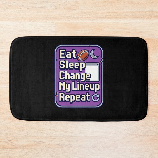 Item preview, Eat Sleep Change My Lineup Repeat Fantasy Football designed and sold by snowry.