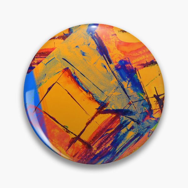 Item preview, Modern Abstract Painting Bold Blue And Orange Strokes Art designed and sold by NikBrin Prevail .