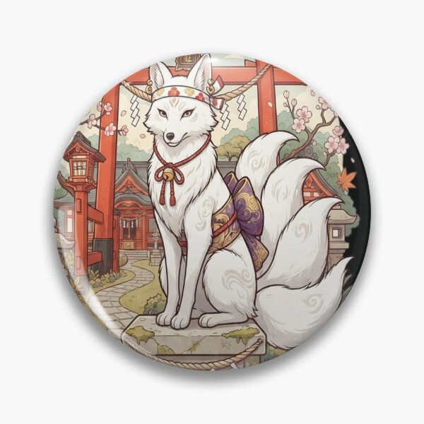 Item preview, White Kitsune at Shinto Shrine | Japanese Fox designed and sold by livasyczosek3.