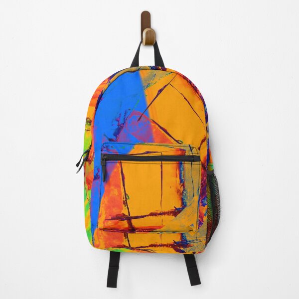 Item preview, Modern Abstract Painting Bold Blue And Orange Strokes Art designed and sold by NikBrin Prevail .