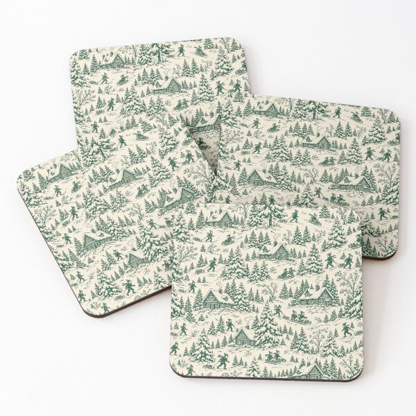 Item preview, Frosted Pine Forest Toile Seamless Pattern | Christmas Aesthetic Repeat Design designed and sold by StickyGuys.